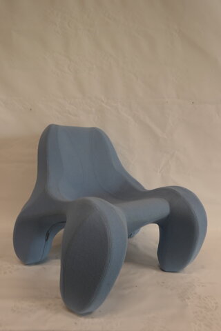 Design fauteuil Max Jungblut, Club 112, lichtblauw