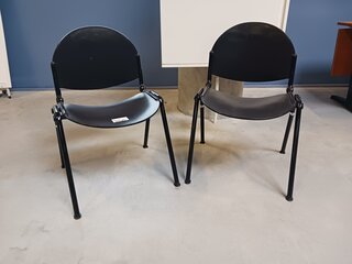 2x Design stoel Lamm, Parma, zwart