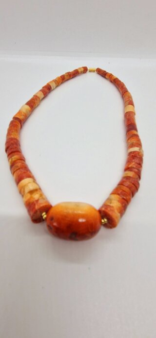 Bloedcoraal Collier uit Ceylon