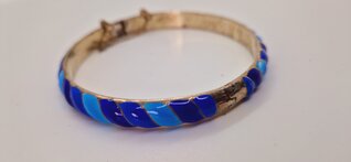 Antieke Sterling Zilveren Armband Cloisonné