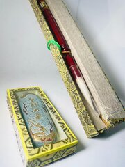 Vintage Aziatische Calligraphy - Inktsteen + Penseel