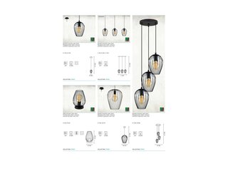 EGLO - Hanglamp 3 lichts balk- Newtown - Zwart
