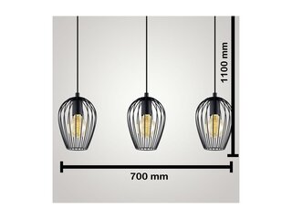 EGLO - Hanglamp 3 lichts balk- Newtown - Zwart