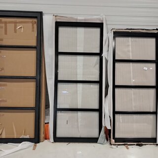 Schuifdeur, zwart ral 9005 glad