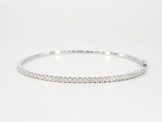 Witgouden armband met diamanten