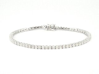 Witgouden tennisarmband met 5.00 carat diamanten