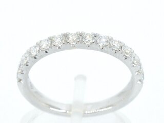 Witgouden rijring met diamanten