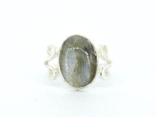 Echte zilveren ring met edelsteen