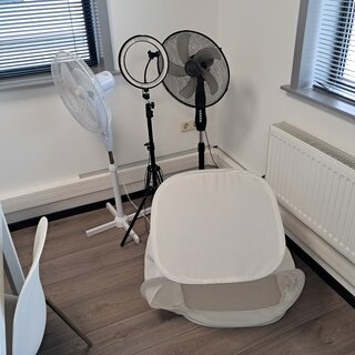 Led ringlicht met 2x ventilator