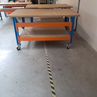 2x Verrijdbare werkbank