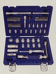 8x Gereedschap set 62 delig in handige koffer