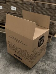 Ca. 440x Verzenddozen 35x27x31cm dubbelgolf, bruin