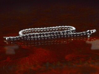 Witgouden armband met 7.00 carat zwarte Briljant geslepen diamanten