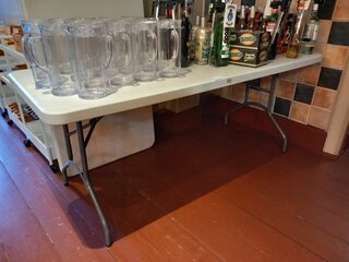 2x Kunststof tafel, inklapbaar