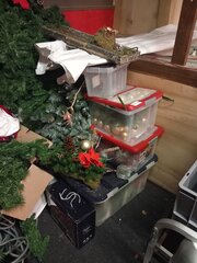 Partij divers kerstdecoratie materiaal
