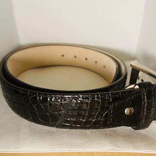 Riem - Krokodillenleer Zwart - Calzoleria Toscana