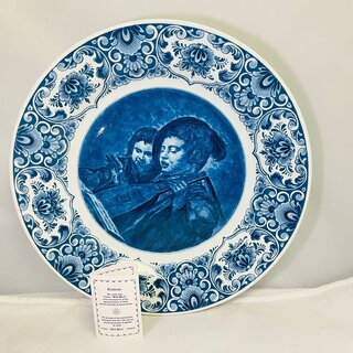 Frans Hals - Delfts Blauw kunstwerk met certificaat - groot formaat