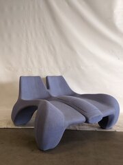 Design dubbele chaise longue Max Jungblut, DC112, gestoffeerd met kvad