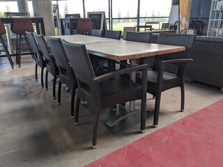 4x Terrastafel met 16x stoel