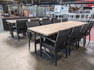 4x Terrastafel met 16x stoel