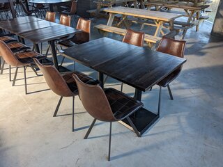 3x Eettafel met 6x stoel
