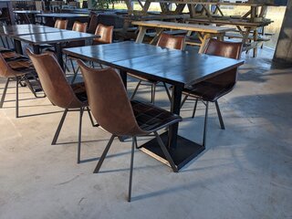 3x Eettafel met 6x stoel