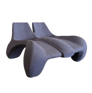 Design dubbele chaise longue Max Jungblut, DC112, gestoffeerd met kvad