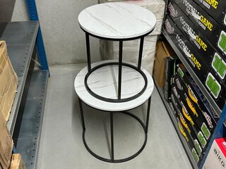 Bijzettafel set  MERK ONBEKEND, Marmer look