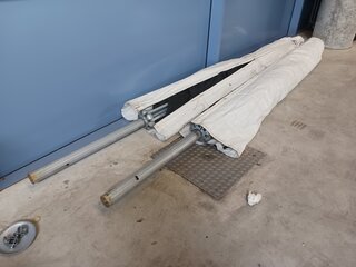 2x Parasol zwart