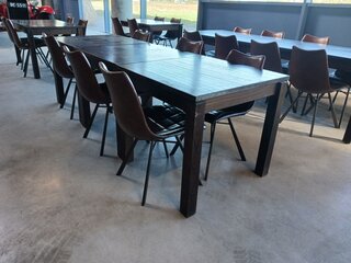 3x Restauranttafel met 6x stoel
