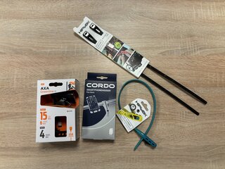 Fiets accesoires Pakket 1 , Cordo, Axa, Hiplok, Divers