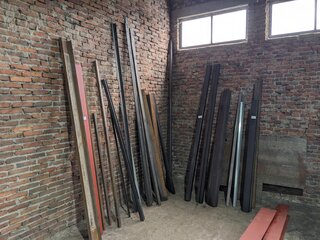 Partij metalen profielen