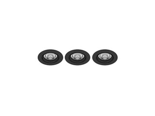 Philips Impala inbouwspot - 3-lichts - zwart - rond