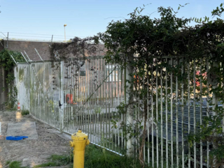 Hekwerk met draaipoort