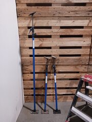 Steekwagen, dubbelzijdige trap en 3x wand-, plafondsteun