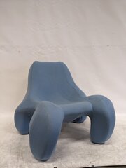 Design fauteuil Max Jungblut, Club 112, lichtblauw