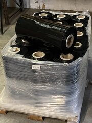 ca. 15x rollen machinewikkelfolie Zwart
