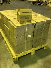 ca. 660x verzenddozen 18x15x12cm zware enkelgolf bruin