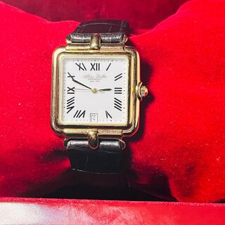Alfons Doller 18kt EP gouden heren tank horloge - Santos model