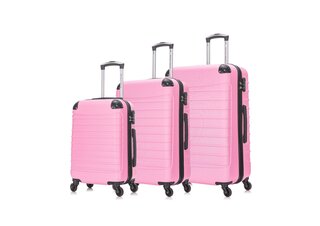 Reiskoffer set RoyaltyRolls, 3PCS, roze