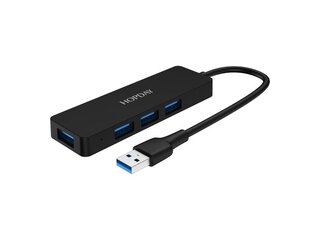 HOPDAY Ultra Slim USB 3.0 Hub - 4 Poorten Zwart