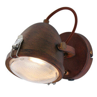 4x Wandlamp Paco 1311B Bruin inclusief lichtbronnen Mexlite, Bruin, 20