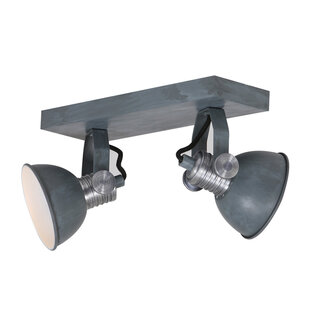4x Plafondspot Brooklyn 1534GR Grijs inclusief GU10 lichtbronnen Stein