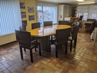 Vergadertafel met 8x stoel