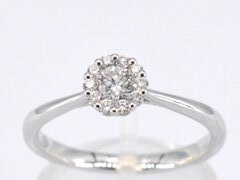 Witgouden ring met 0.35 carat diamant