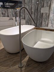 Vrijstaande baduitloop Xenz, Duero, rvs geborsteld