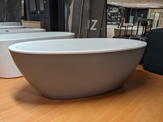 Vrijstaand ligbad Xenz, Britt XS, mat wit/mat grijs