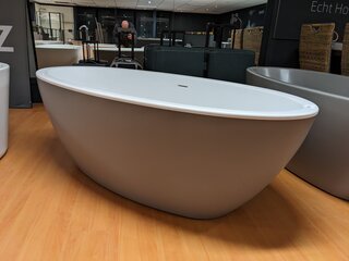 Vrijstaand ligbad Xenz, Britt XS, mat wit/mat grijs