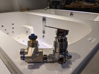 ca. 10x Inbouw thermostaat met 3 uitgangen Alpi, chroom