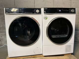2x Wasmachine Sharp , KD-NHH9S8GW3-BX & ESNFL814CWDABX , Wit